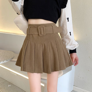 Corduroy Pleated Skirt