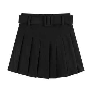 Corduroy Pleated Skirt