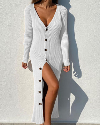 Stylish Knitted Long-sleeved Dress