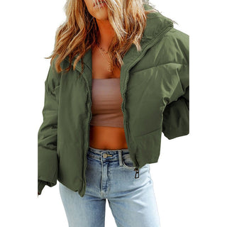 Casual All-matching Warm Coat For Women Green