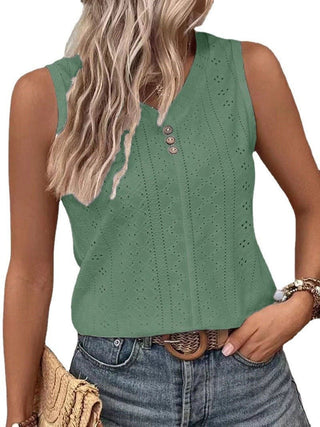 Casual Round Neck Vest T-shirt Green  Front View, Sizes Small, Medium, Large, X-Large, XX-Large, XXX-Large