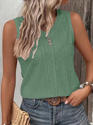 Casual Round Neck Vest T-shirt Dark Green Front View, Sizes Small, Medium, Large, X-Large, XX-Large, XXX-Large