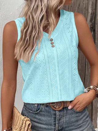 Casual Round Neck Vest T-shirt Sky Blue Front View, Sizes Small, Medium, Large, X-Large, XX-Large, XXX-Large