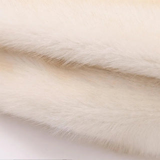 Fur Coat Artificial Wool Clip Coat White