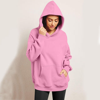 Oversized Hoodies Fleece Sweater Apricot