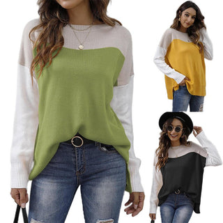 Patchwork Loose Sweater Mockup Small, Medium, Large, X Large Front View