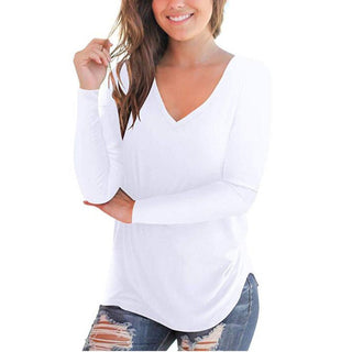 Pullover Cotton Bottoming Shirt White