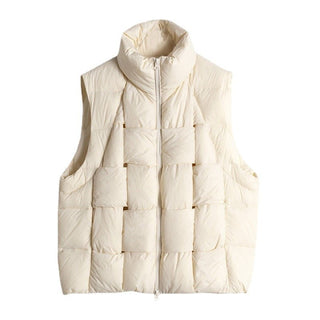 Warm Down Short Vest Autumn And Winter White Duck Down Black