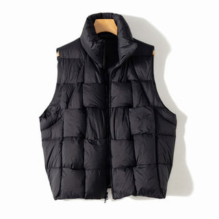 Warm Down Short Vest Autumn And Winter White Duck Down Black