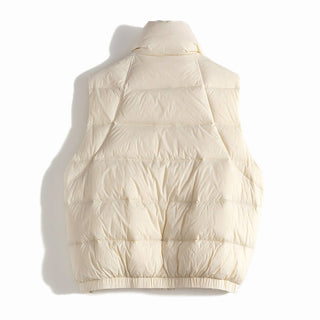 Warm Down Short Vest Autumn And Winter White Duck Down Black