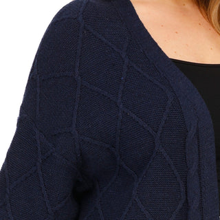 Warm sweater cardigan dark blue